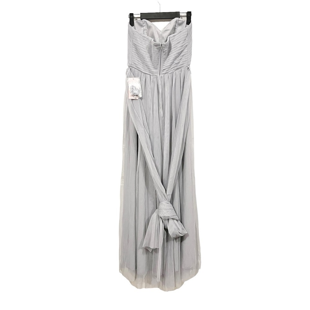 Birdy Grey Christina Convertible Long Gown Maxi Dress Silver Formal S Small - Picture 4 of 9